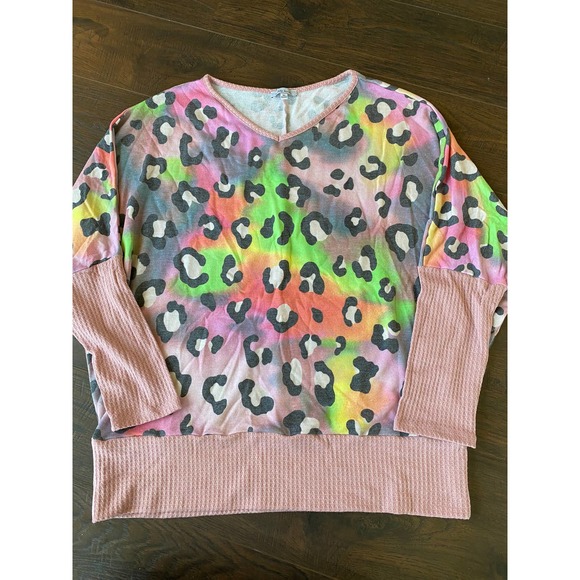 Multi Colored Leopard Top - Picture 1 of 3